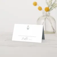 Rustic Modern Nautical Seashell Script Wedding Place Card