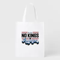 No Kings In America USA Retro Classic Grocery Bag