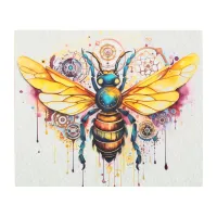 *~* Fantasy Bee Mandala  Rainbow SC5  Metal Print