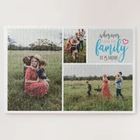 Family Memories Photo Collage Custom Keepsake Jigsaw Puzzle