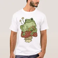 Adorable Frog Sitting on a Mushroom T-Shirt