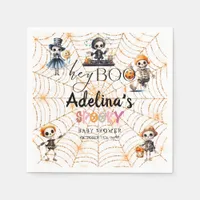 Halloween Boo Spooky Skeletons Costume Baby Shower Napkins