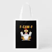 F-Caw-F-Chicken Essential Funny Trendy Grocery Bag