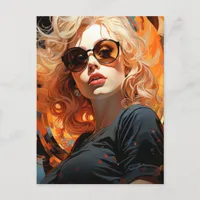 Beautiful Blonde Woman Postcard