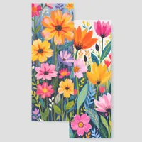Two Different Images Pink Orange Purple Flowers Bookmarks