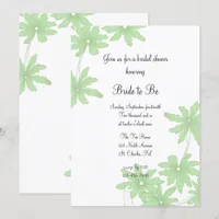 Light Green Daisies Bridal Shower Invitation