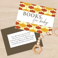 Retro Mid Century Baby Shower Book Request Card