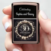 Graceful Pearl 30th Anniversary g Zippo Lighter