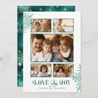 Prettiest Snowflakes Photo Template Green ID846