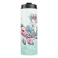 *~* Girly Glam Mermaid Glitter Sea Thermal Tumbler