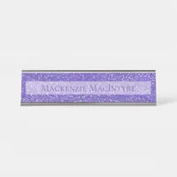 Personalized Purple Glitter | Chic Sparkle Desk Name Plate