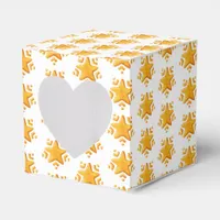 Golden Christmas Snow Pattern Favor Boxes