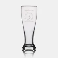 Elegant 15th Year School College Class Reunion Pilsner Glass