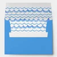 Watercolor Blue Wave Envelopes – Ocean Baby Shower
