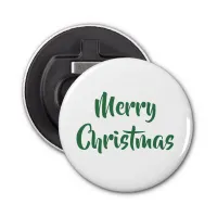 Green & White Xmas Festive Holiday Merry Christmas Bottle Opener