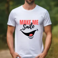 Red And Black Simple Make Me Smile T Shirt