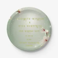 Blossoms of Love" Wedding Invitation Collection Paper Plates