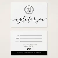 Add Your Logo Minimalist Gift Certificate