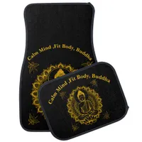 Buddha Statue With Lotus  Car Floor Mat