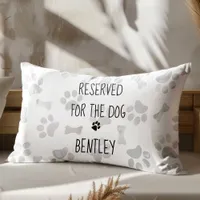 Reserved for the Dog - Paw Prints - Dog Lover Accent Pillow