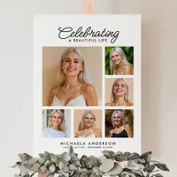Celebrating Beautiful Life Photo Collage Memorial Foam Board