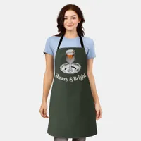 Sherry & Bright Christmas Drink Humorous Kitchen Apron