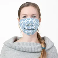 Blue Floral Pattern - Personalized Adult Face Mask