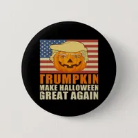 Trumpkin Halloween Funny Classic & Basic Design Button