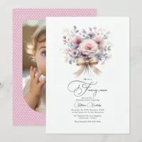 She’s a Fancy One First Birthday Party Photo Invitation