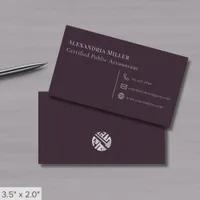 Simple Modern Purple Business Card