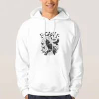Gothic Crow F-Caw-F Humor Funny Essential Retro Cl Hoodie