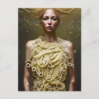 Pasta Woman  Postcard