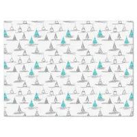 Teal Christmas Tree Pattern#5 ID1009 Tissue Paper