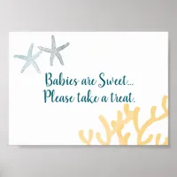 Under the Sea Ocean themed Baby Shower Treats Sign