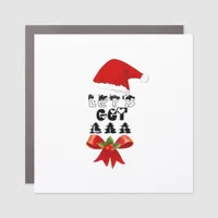 Christmas Let's Get Lit Classic Car Magnet