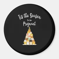 Tis The Season To Pregnant Cute Christmas Tree Men Magnet