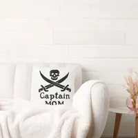 Captain Mom Throw Pillow