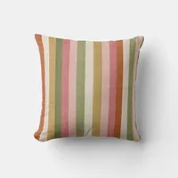 Fall Blessings Autumn Romance Stripe Throw Pillow