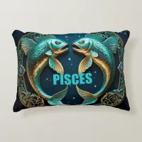 Pisces Astrology Sign Accent Pillow