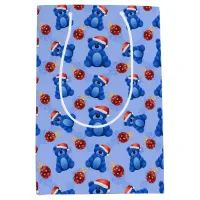 Cute Christmas Teddy Bears  Medium Gift Bag