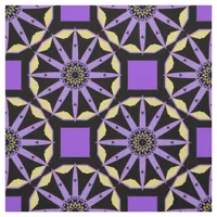 Purple & Yellow Elegant Trendy Geometric Pattern Fabric