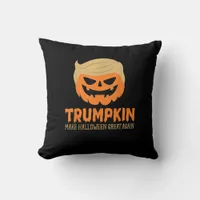Trumpkin Make Halloween Great Again Jack O Lantern Throw Pillow