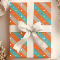 Confetti Stripe Geometric Wrapping Paper