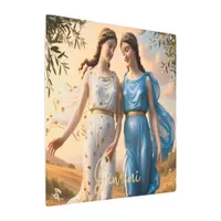 Gemini Twins Greek Goddess Metal Print