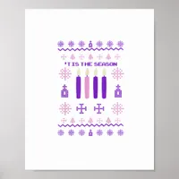 Tis The Season Sweater Christmas Xmas Catholic Poster