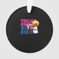 Funny Trumpkin Vs Boo Biden Halloween Design Class Ornament
