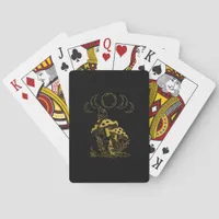 Aesthetic Goblincore And Cottagecore Mushroom Crea Poker Cards