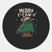 Merry F-Caw-F Classic Round Sticker