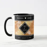 Elegant 7th Copper Wedding Anniversary Celebration Mug
