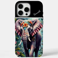 Floral Elephant In Jungle iPhone 16 Pro Max Case